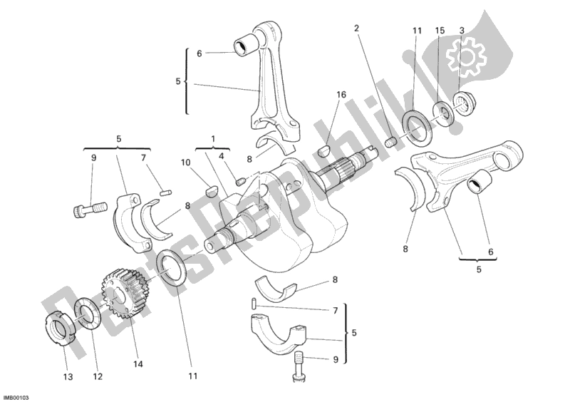 Todas las partes para Cigüeñal de Ducati Sport ST3 USA 1000 2007